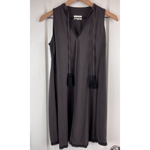 Lou & Grey Women's Gray Faded Black V Neck Flowy Swing Sleeveless Dress Size XS - Picture 1 of 10